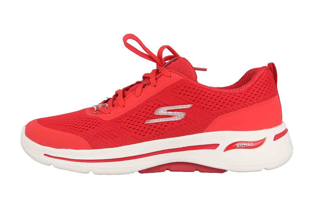 Skechers GO WALK ARCH FIT MOTION BREEZE Sneaker in Übergrößen Rot 124404 RED große Damenschuhe