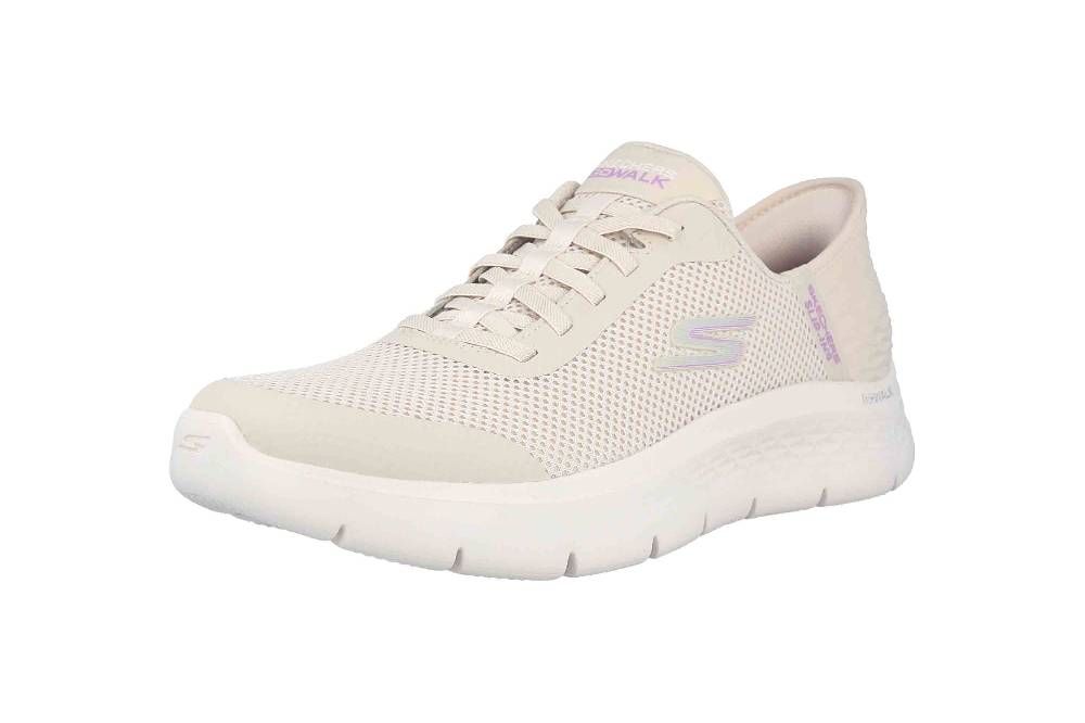Skechers GO WALK FLEX GRAND ENTRY Sneaker In Übergrößen Weiß 124836 OFWT Große Damenschuhe