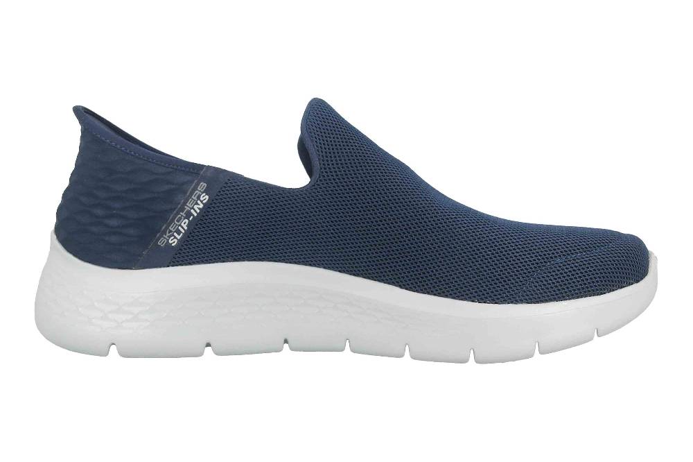 Skechers GO WALK FLEX NO HANDS Sneaker In Übergrößen Blau 216491 NVY Große Herrenschuhe