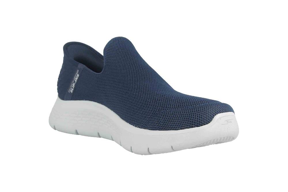 Skechers GO WALK FLEX NO HANDS Sneaker In Übergrößen Blau 216491 NVY Große Herrenschuhe