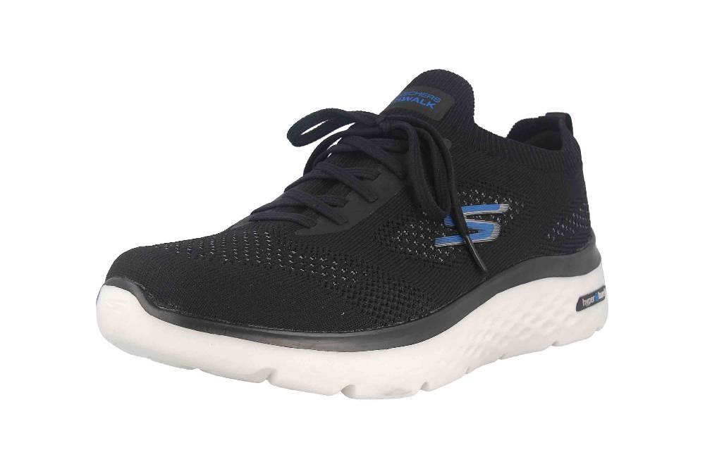 Skechers GO WALK HYPER BURST MARITIME Sneaker In Übergrößen Schwarz 216083 BKGY Große Herrenschuhe