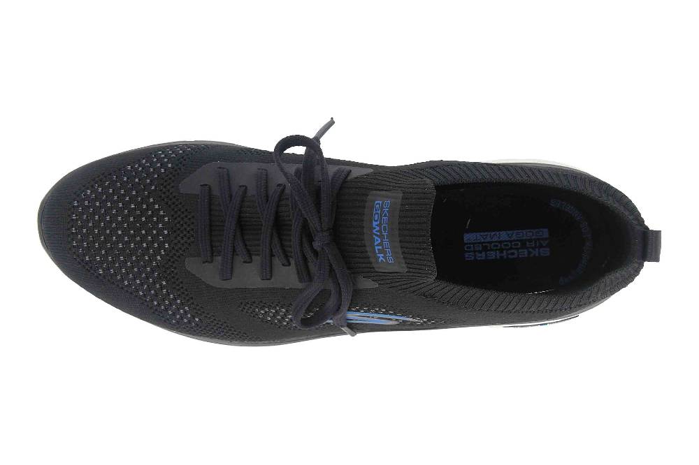 Skechers GO WALK HYPER BURST MARITIME Sneaker In Übergrößen Schwarz 216083 BKGY Große Herrenschuhe