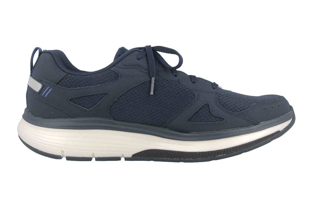 Skechers GO WALK WORKOUT WALKER Sneaker In Übergrößen Blau 216441 NVY Große Herrenschuhe