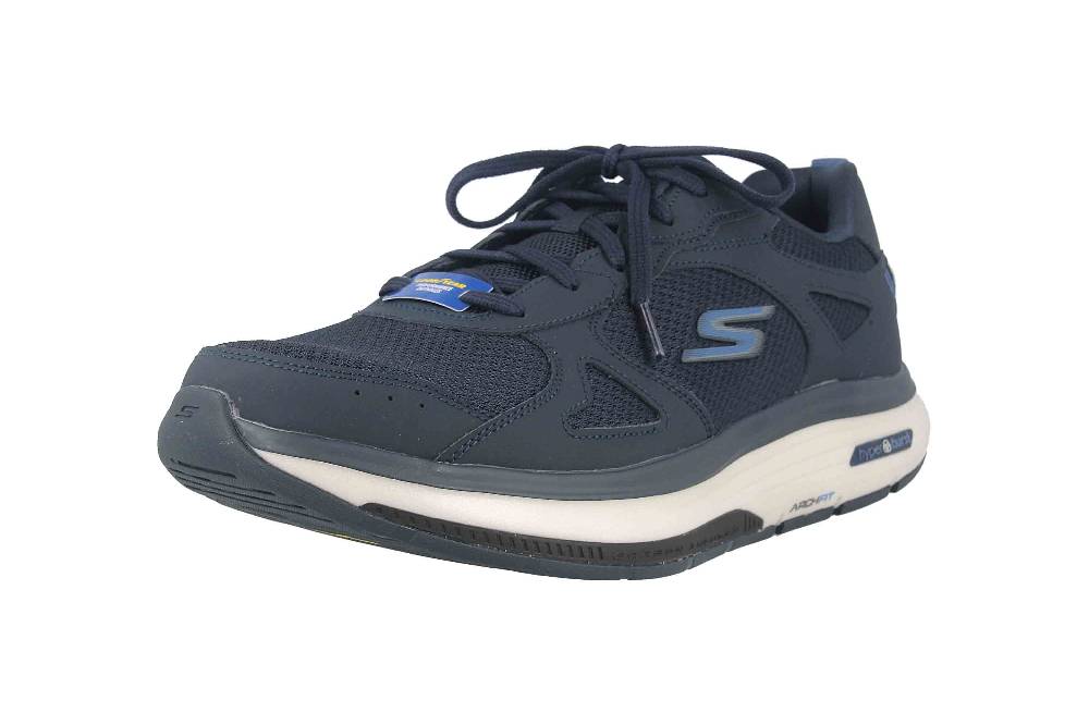 Skechers GO WALK WORKOUT WALKER Sneaker In Übergrößen Blau 216441 NVY Große Herrenschuhe