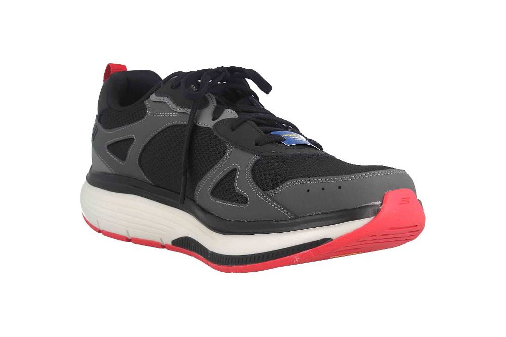 Skechers GO WALK WORKOUT WALKER Sneaker In Übergrößen Schwarz 216441 BKGY Große Herrenschuhe