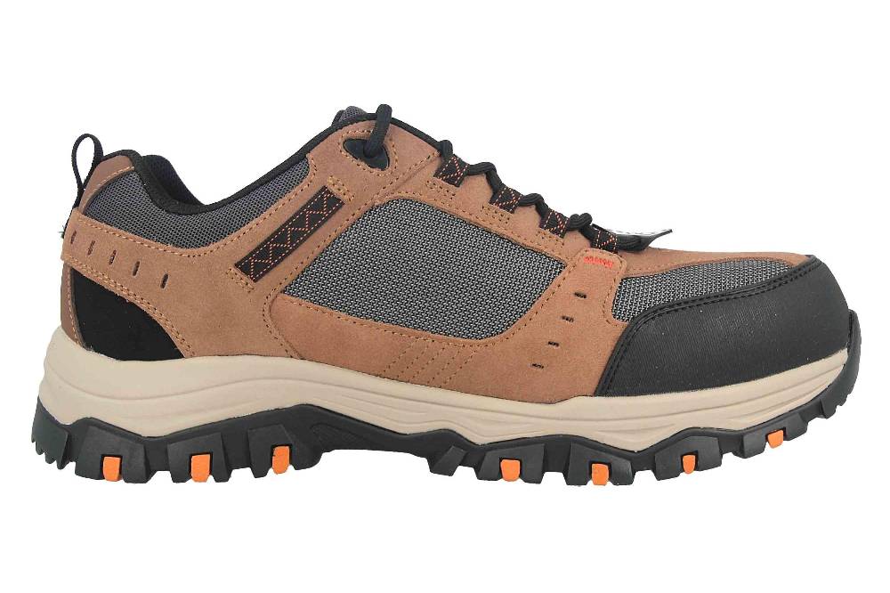 Skechers GREETAH Arbeitsschuhe In Übergrößen Braun 77183EC BRBK Große Herrenschuhe