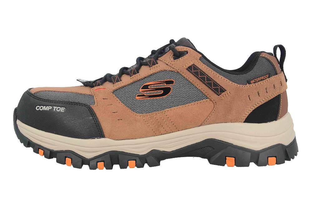 Skechers GREETAH Arbeitsschuhe in Übergrößen Braun 77183EC BRBK große Herrenschuhe