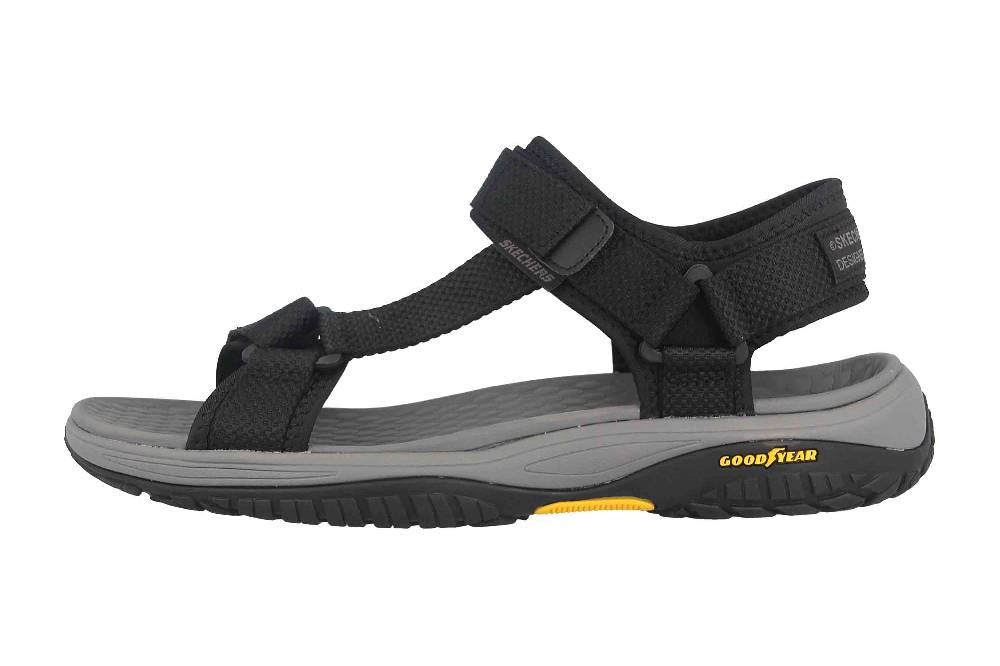 Skechers LOMELL RIP TIDE Sandalen in Übergrößen Schwarz 204351 BLK große Herrenschuhe