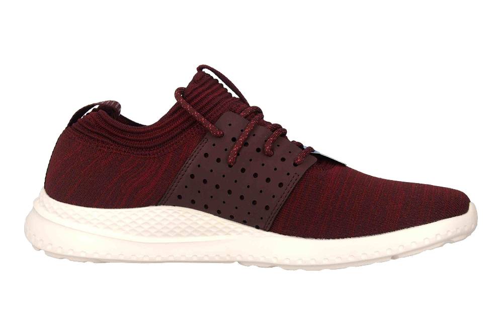 Skechers MATERA KNOCTO Sportschuhe In Übergrößen Rot 51858 BURG Große Herrenschuhe