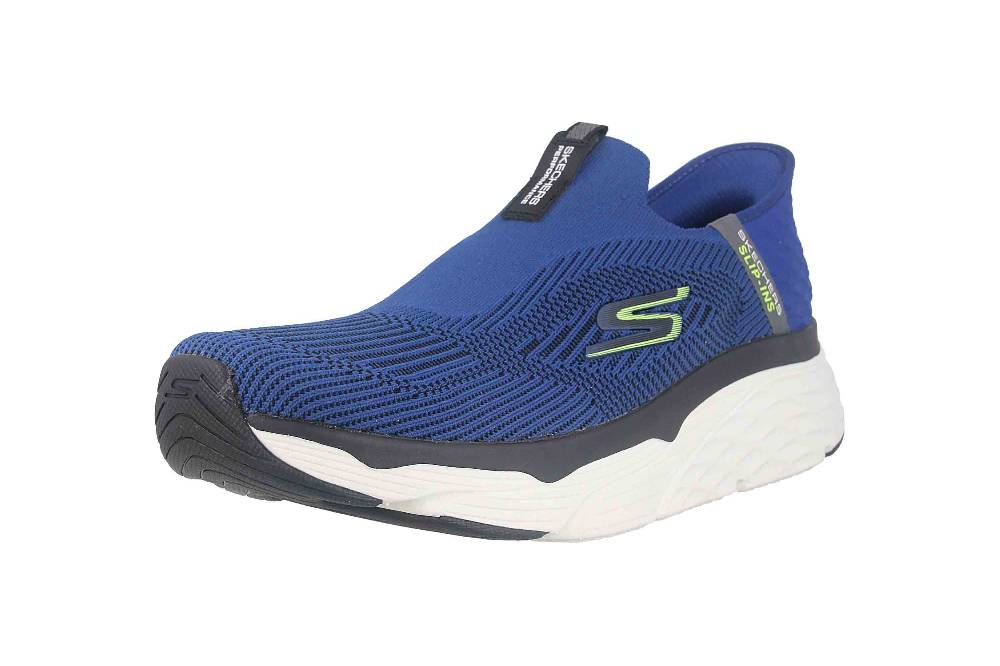 Skechers MAX CUSHIONING ELITE ADVANTAGEOUS Sportschuhe In Übergrößen Blau 220389 BLBK Große Herrenschuhe