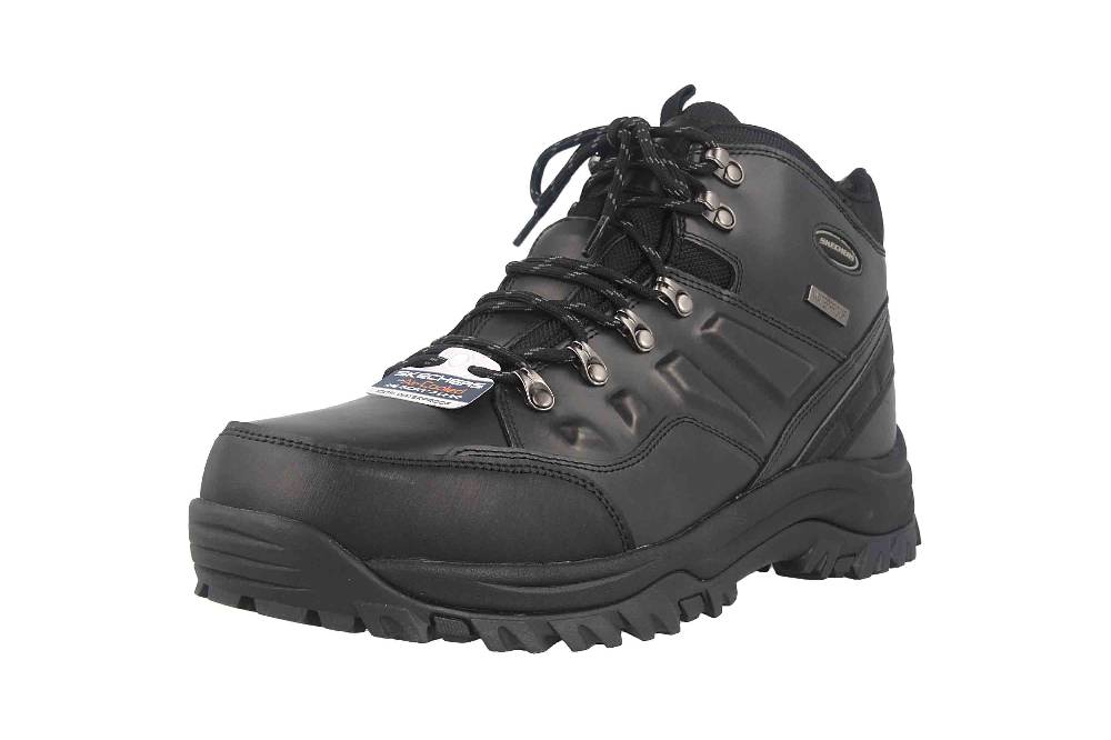 Skechers RELMENT TRAVEN Stiefel In Übergrößen Schwarz 65529 BBK Große Herrenschuhe