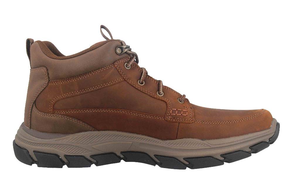 Skechers RESPECTED BOSWELL Stiefel In Übergrößen Braun 204454 CDB Große Herrenschuhe