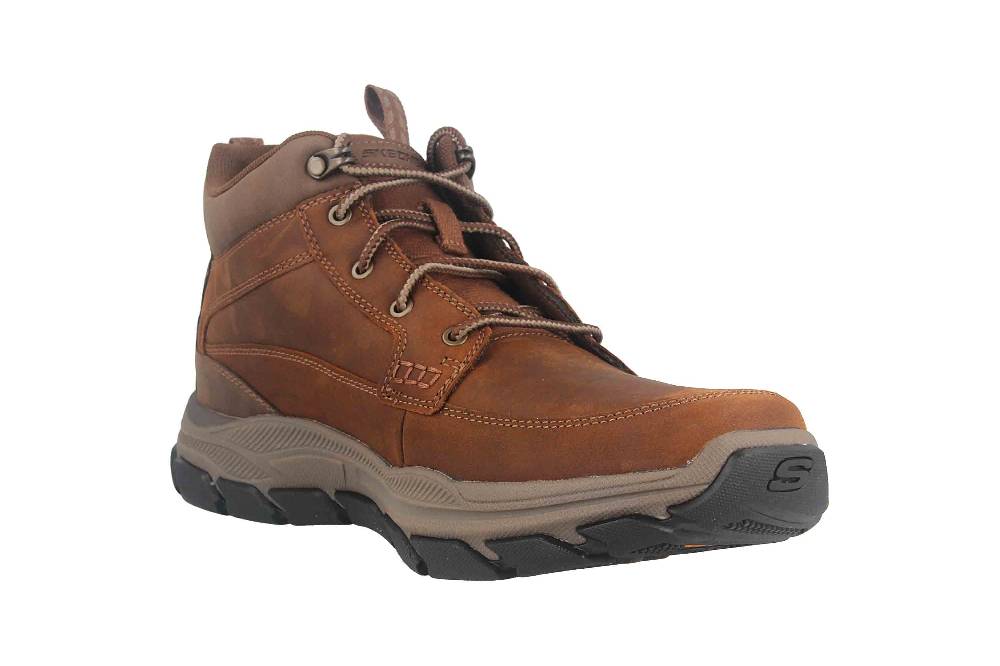 Skechers RESPECTED BOSWELL Stiefel In Übergrößen Braun 204454 CDB Große Herrenschuhe