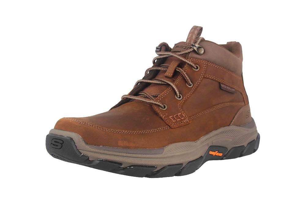 Skechers RESPECTED BOSWELL Stiefel In Übergrößen Braun 204454 CDB Große Herrenschuhe