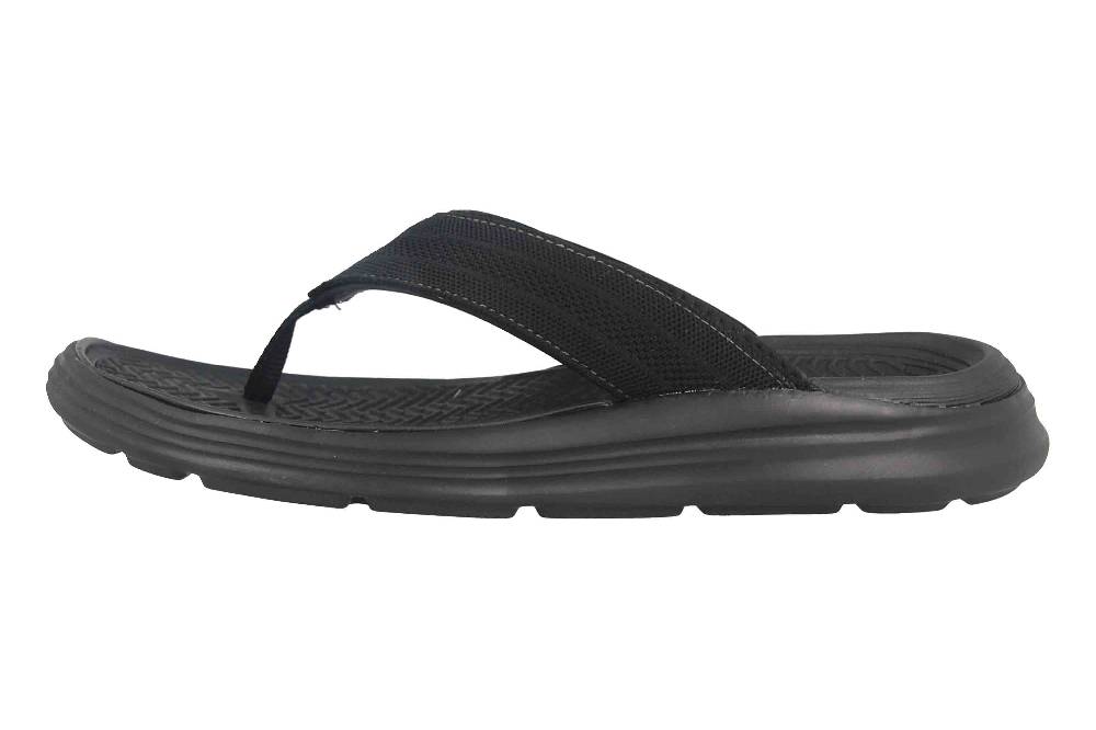 Skechers SARGO POINT VISTA Zehentrenner in Übergrößen Schwarz 204383 BLK große Herrenschuhe