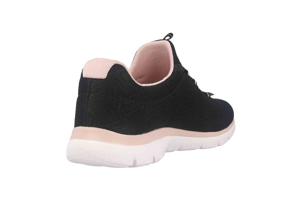 Skechers SUMMITS ARTISTRY CHIC Sneaker In Übergrößen Schwarz 150119 BKPK Große Damenschuhe
