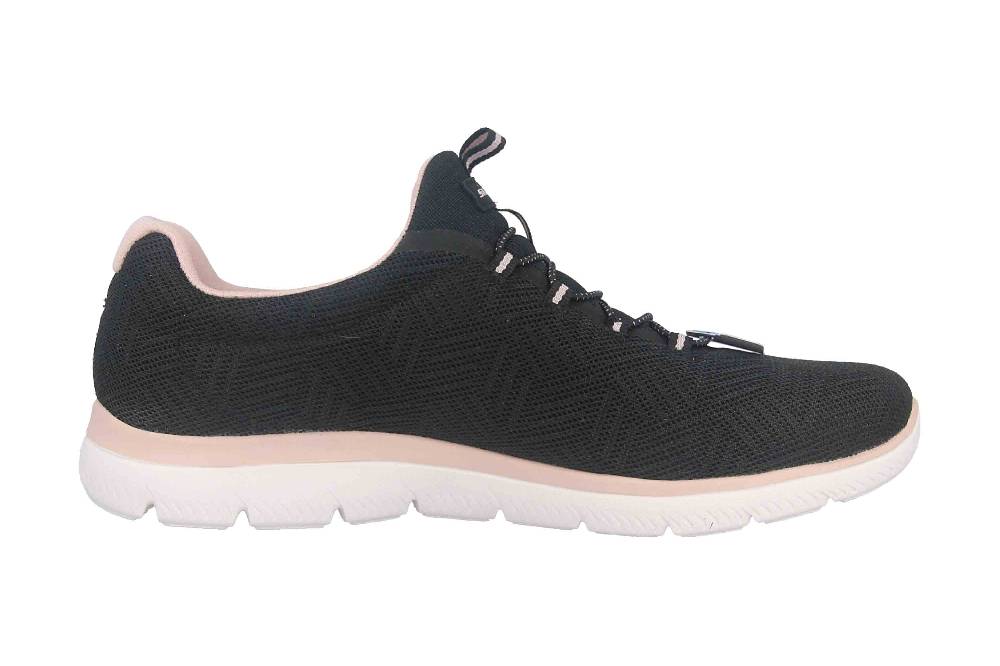 Skechers SUMMITS ARTISTRY CHIC Sneaker In Übergrößen Schwarz 150119 BKPK Große Damenschuhe