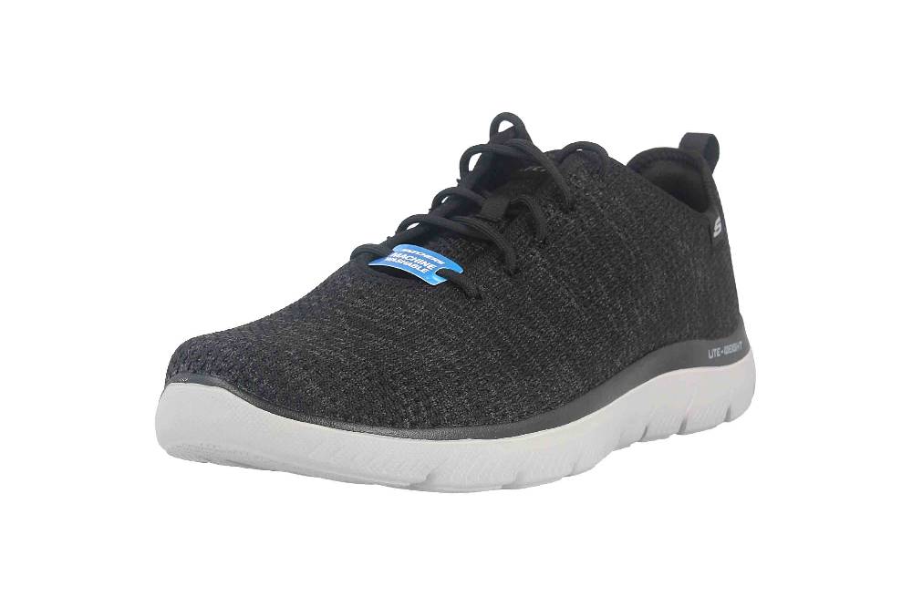 Skechers SUMMITS DOHARIS Sneaker In Übergrößen Schwarz 232394 BKGY Große Herrenschuhe