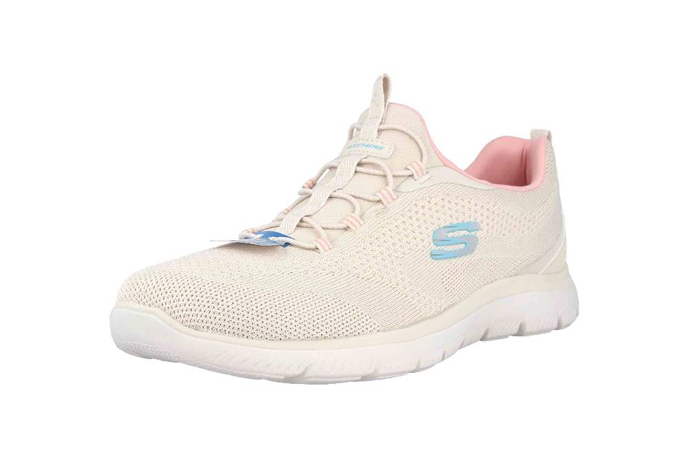 Skechers SUMMITS NEW NATURE Sneaker In Übergrößen Beige 150120 NTMT Große Damenschuhe