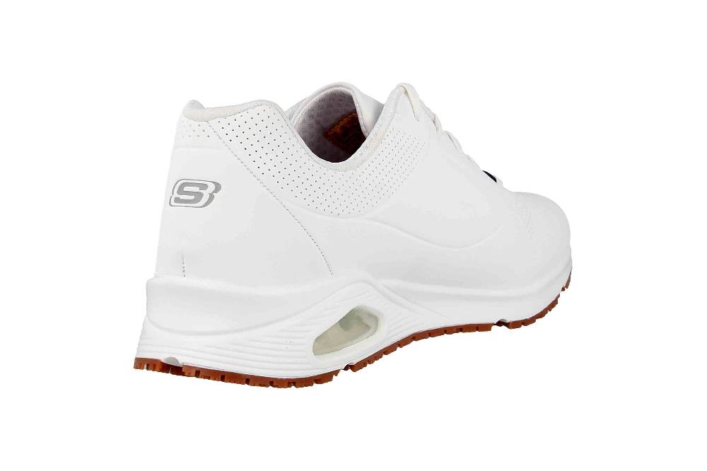 Skechers UNO SR SUTAL Arbeitsschuhe In Übergrößen Weiß 200054EC WHT Große Herrenschuhe