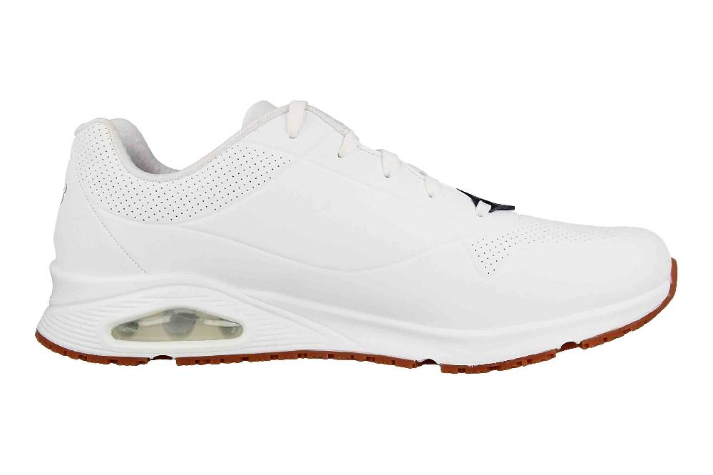 Skechers UNO SR SUTAL Arbeitsschuhe In Übergrößen Weiß 200054EC WHT Große Herrenschuhe