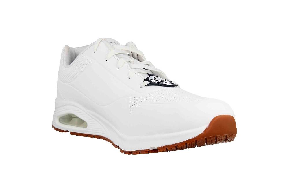 Skechers UNO SR SUTAL Arbeitsschuhe In Übergrößen Weiß 200054EC WHT Große Herrenschuhe