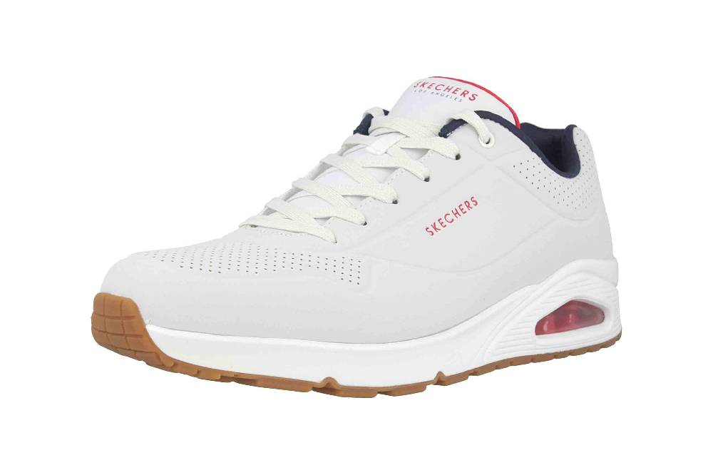 Skechers UNO STAND ON AIR Sneaker In Übergrößen Weiß 52458 WNVR Große Herrenschuhe