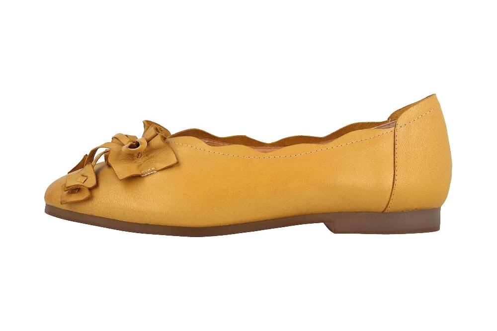 Spring Footwear Ballerinas in Übergrößen Gelb Louisa-Y große Damenschuhe