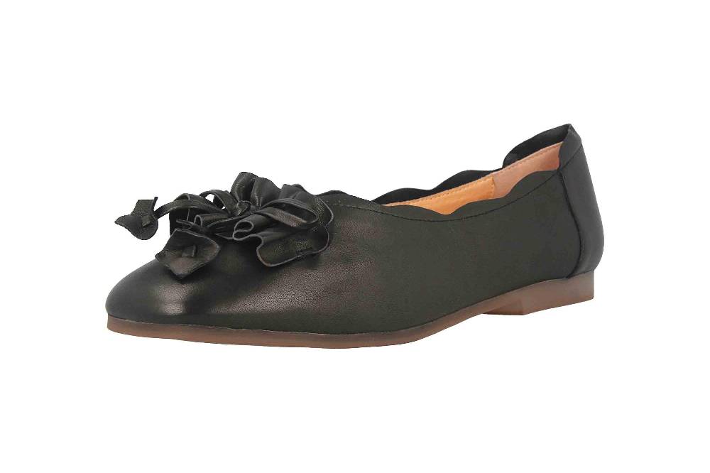 Spring Footwear Ballerinas In Übergrößen Schwarz Louisa-B Große Damenschuhe