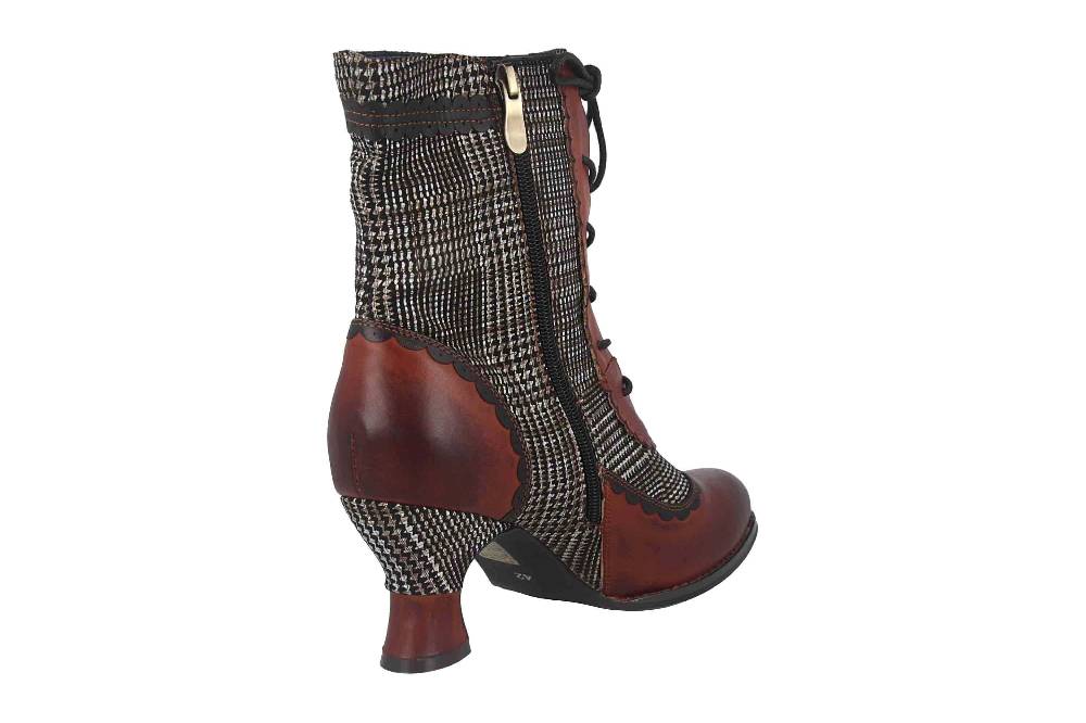 Spring Footwear BEWITCH Stiefel In Übergrößen Braun BEWITCH-PLAID-MBRM Große Damenschuhe