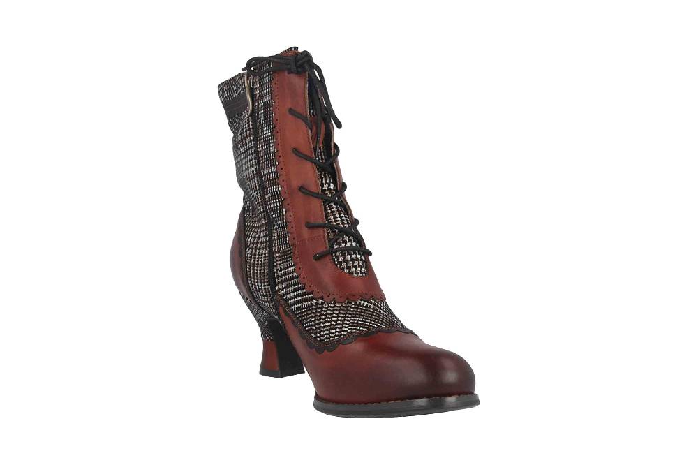 Spring Footwear BEWITCH Stiefel In Übergrößen Braun BEWITCH-PLAID-MBRM Große Damenschuhe
