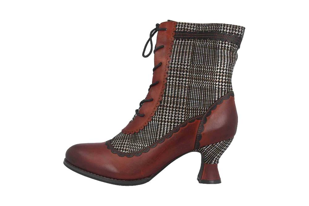 Spring Footwear BEWITCH Stiefel in Übergrößen Braun BEWITCH-PLAID-MBRM große Damenschuhe