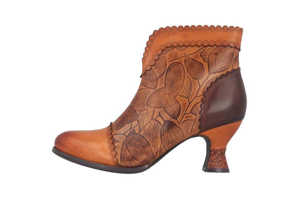 Spring Footwear LEAFEEL Stiefel in Übergrößen Braun LEAFEEL-CA große Damenschuhe