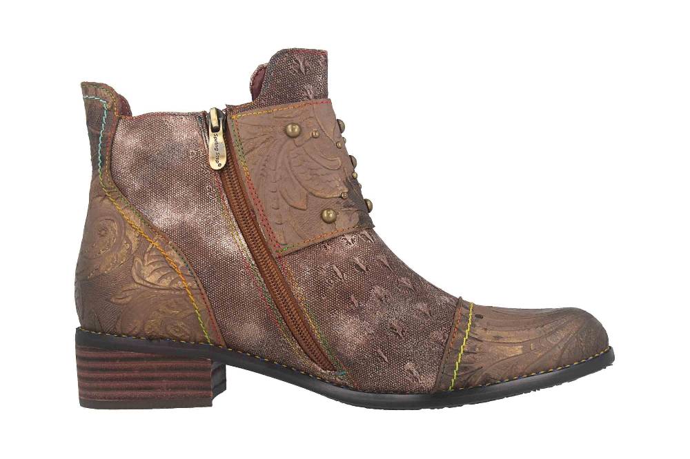 Spring Footwear NAILHEAD Boots In Übergrößen Braun NAILHEAD-BR Große Damenschuhe