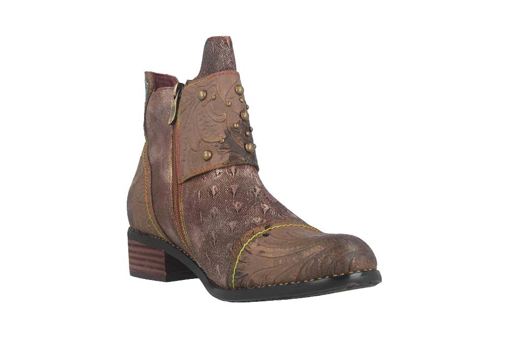 Spring Footwear NAILHEAD Boots In Übergrößen Braun NAILHEAD-BR Große Damenschuhe