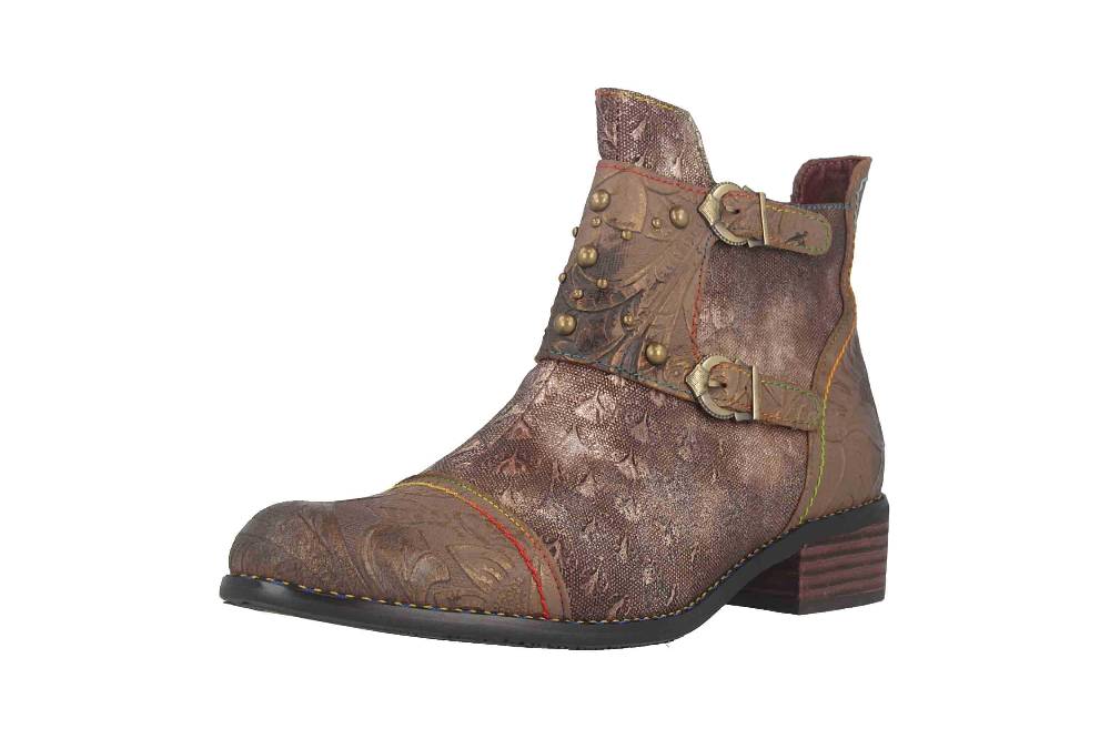Spring Footwear NAILHEAD Boots In Übergrößen Braun NAILHEAD-BR Große Damenschuhe