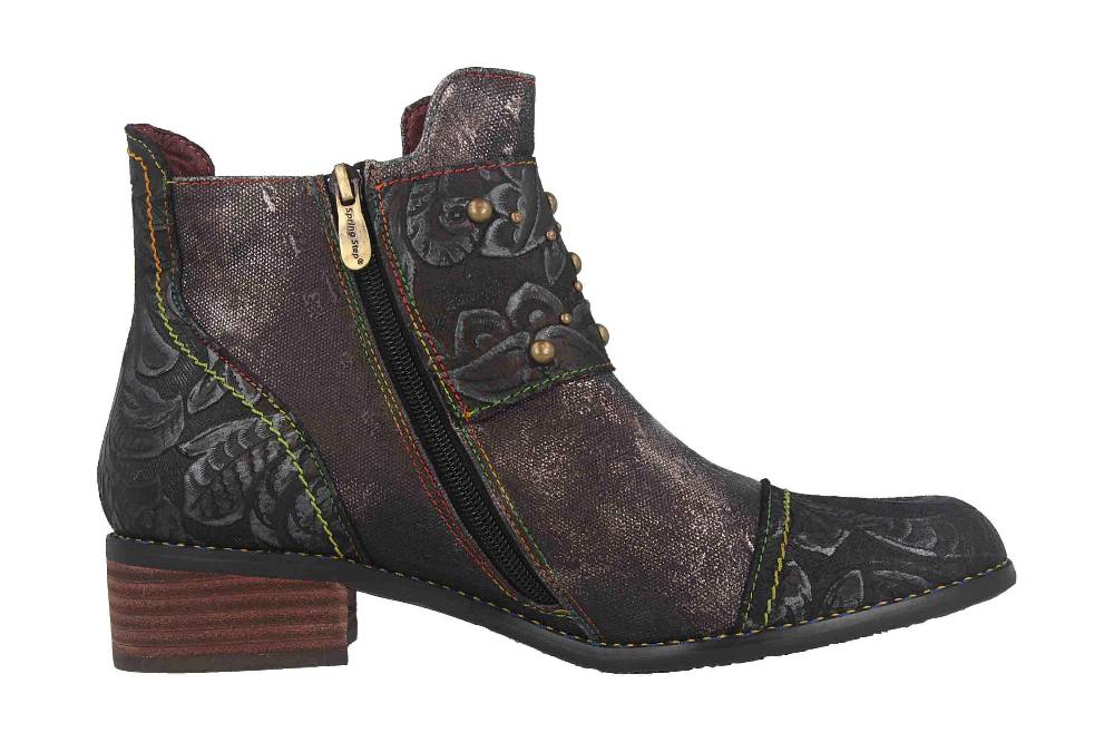 Spring Footwear NAILHEAD Boots In Übergrößen Schwarz NAILHEAD-B Große Damenschuhe
