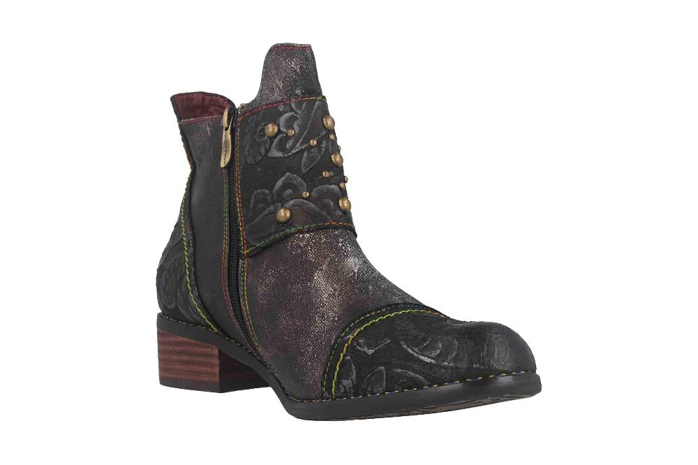 Spring Footwear NAILHEAD Boots In Übergrößen Schwarz NAILHEAD-B Große Damenschuhe