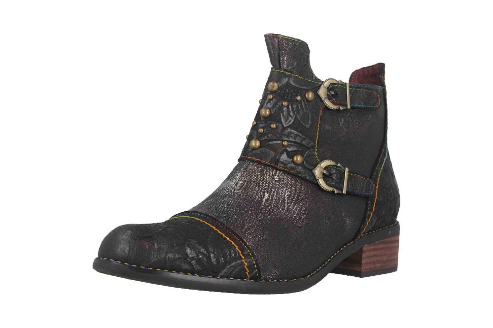 Spring Footwear NAILHEAD Boots In Übergrößen Schwarz NAILHEAD-B Große Damenschuhe