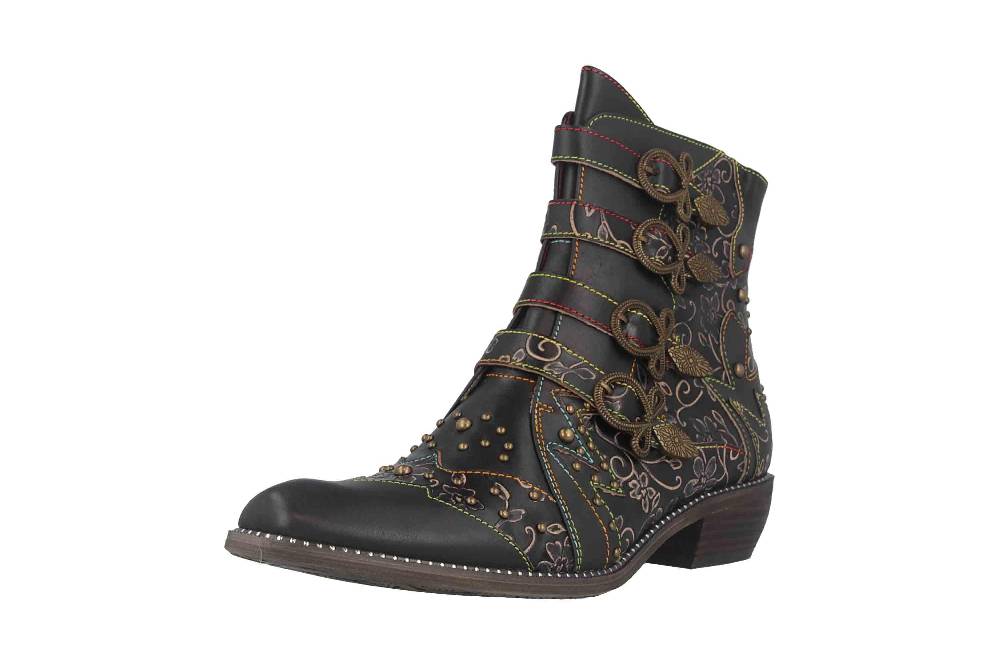 Spring Footwear RODEHA Boots In Übergrößen Schwarz RODEHA-B Große Damenschuhe