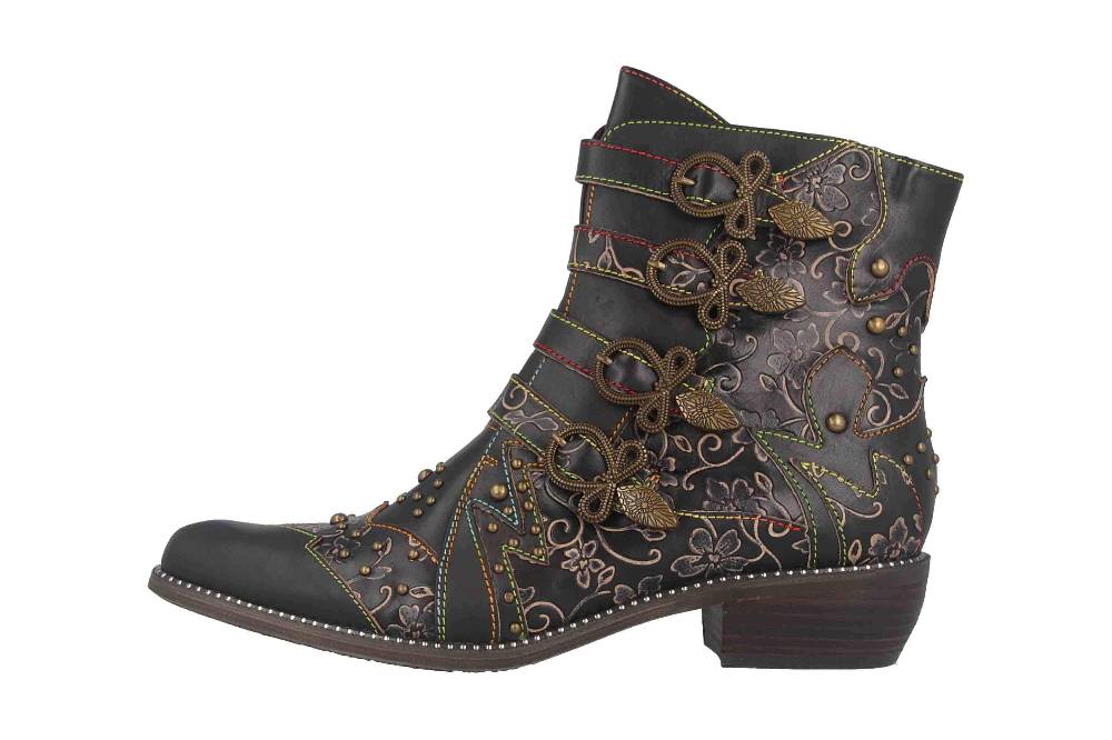Spring Footwear RODEHA Boots in Übergrößen Schwarz RODEHA-B große Damenschuhe