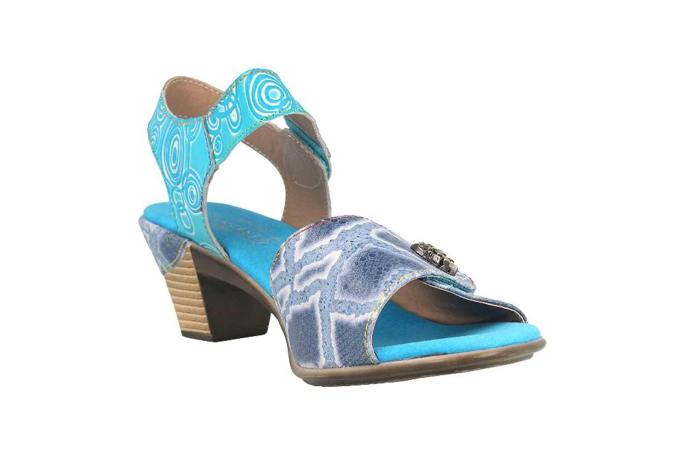 Spring Footwear Sandalen In Übergrößen Blau Alluroe-Blu Große Damenschuhe