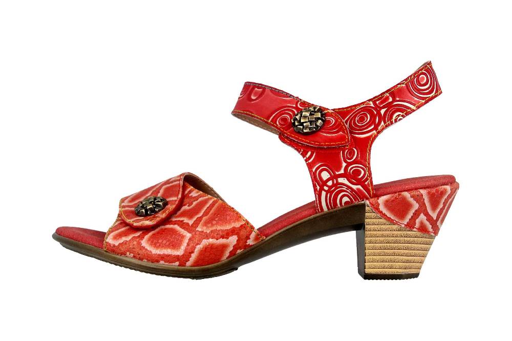 Spring Footwear Sandalen in Übergrößen Rot Alluroe-Rd große Damenschuhe