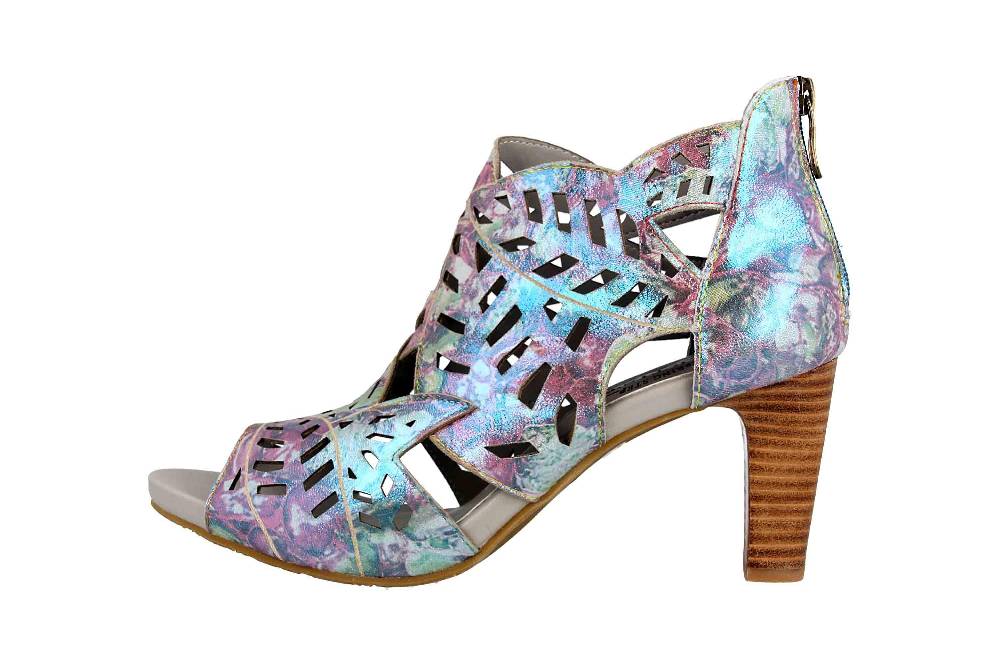 Spring Footwear Sandaletten in Übergrößen Blau Amora-Blum große Damenschuhe