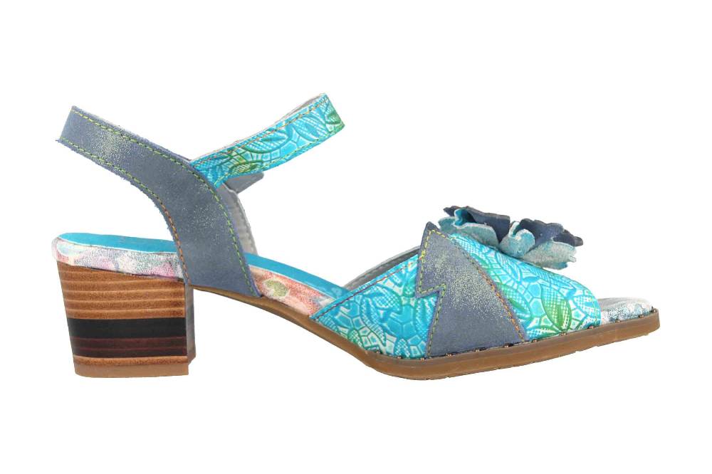 Spring Footwear Sandaletten In Übergrößen Blau Petaluma-Blum Große Damenschuhe