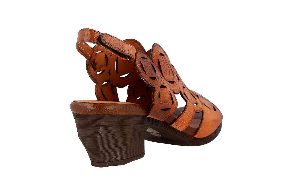 Spring Footwear Sandaletten In Übergrößen Braun Medallion-Ca Große Damenschuhe