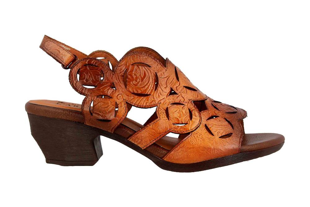 Spring Footwear Sandaletten In Übergrößen Braun Medallion-Ca Große Damenschuhe