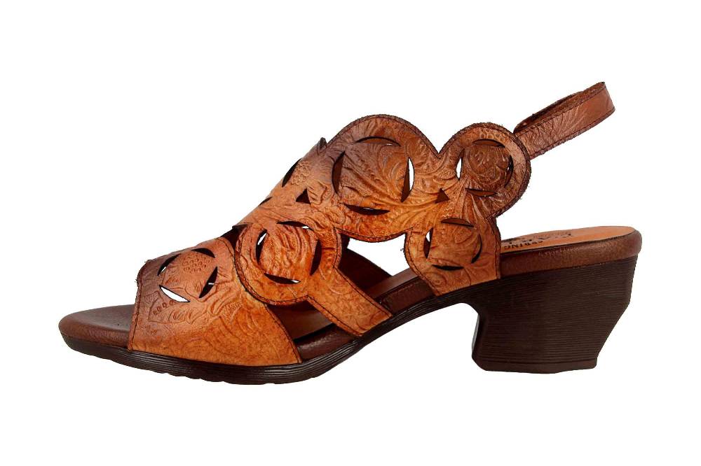 Spring Footwear Sandaletten in Übergrößen Braun Medallion-Ca große Damenschuhe