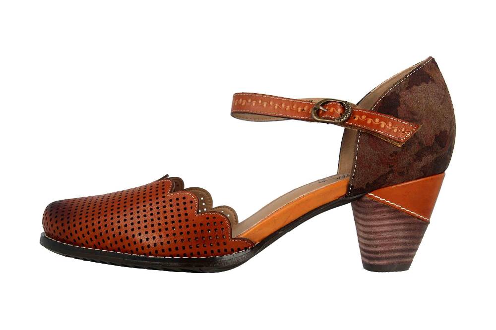 Spring Footwear Sandaletten in Übergrößen Braun Parchelle-Cam große Damenschuhe
