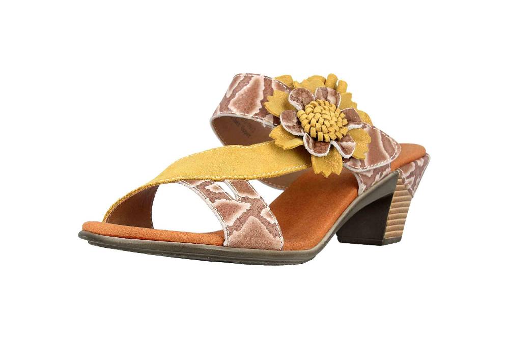 Spring Footwear Sandaletten In Übergrößen Gelb Cassana-Y Große Damenschuhe